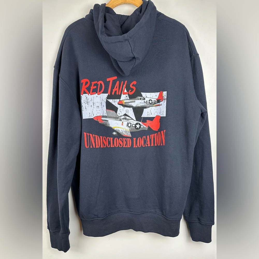 Red Tails Hoodie KB Fashion Large 332nd Fighter Pilots Undisclosed Location WWII